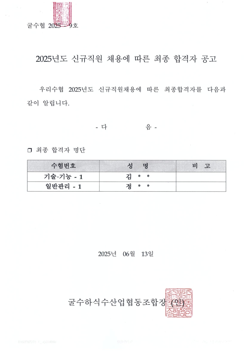 2025년도 신규직원 채용에 따른 최종 합격자 공고_1.jpg